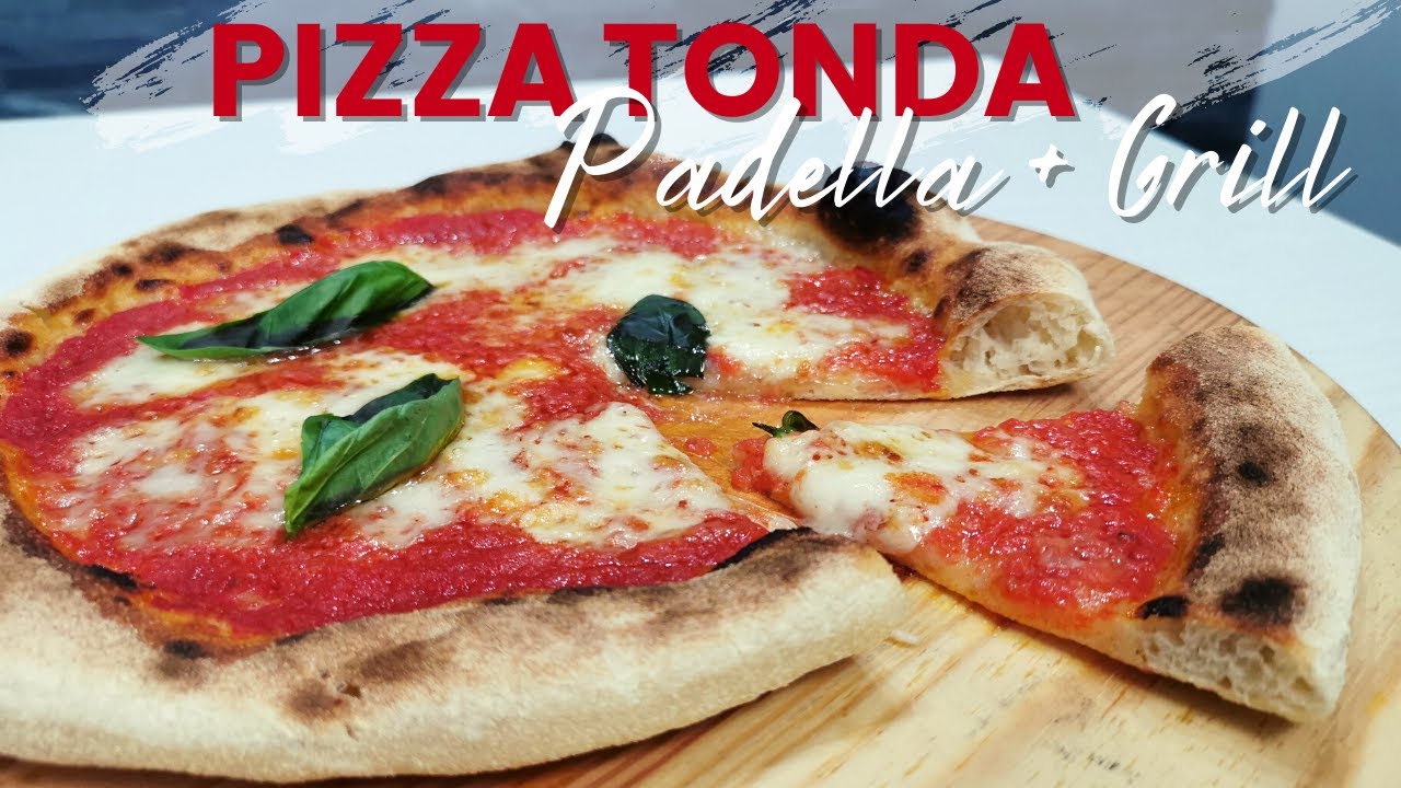 PIZZA TONDA AL PIATTO | Cottura con metodo PADELLA-GRILL | Farina da supermercato (Barilla)