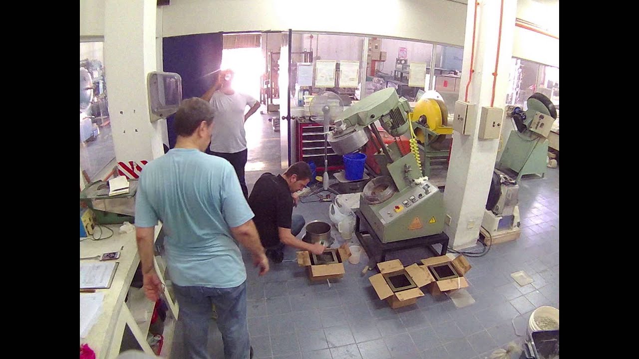 Preparing of Test Cubes Using Eirich Mixer