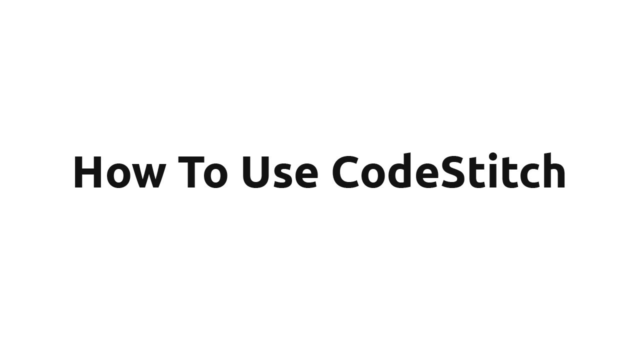 How To Use The CodeStitch HTML And CSS Template Library