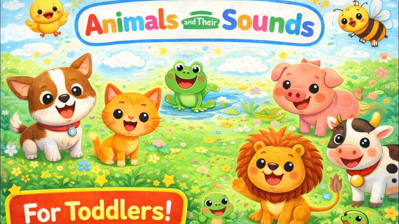 Animals and Their Sounds 🐶🐱 | Fun Learning Video for Toddlers | Animal Sounds 🐮🦆 | Educational Video