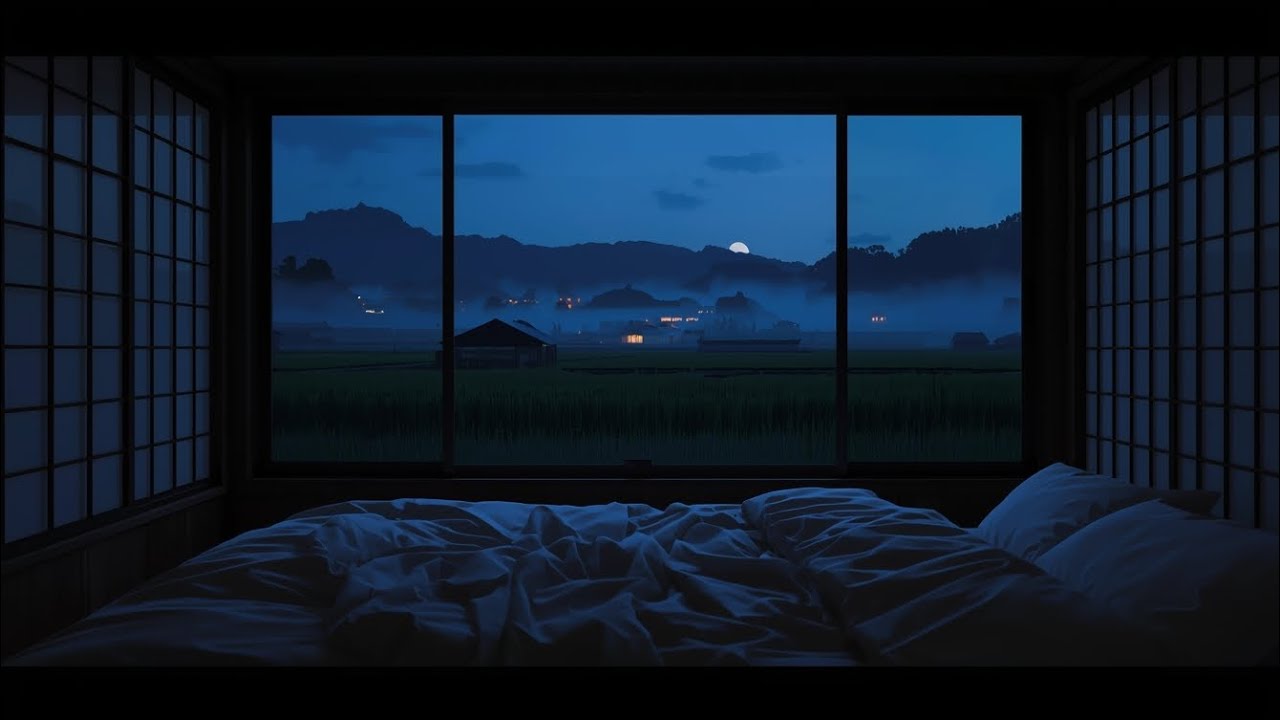 Rainy Night in Japan  | Peaceful Bedroom View | Rain ASMR for Deep Sleep | 3 Hour