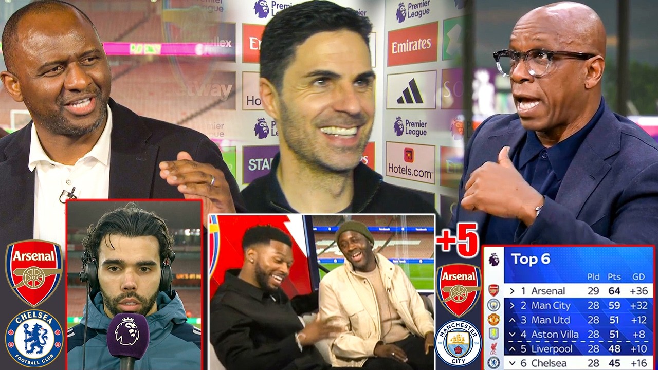 Arsenal vs Chelsea 2-1 Ian Wright Goes Crazy as Mikel Arteta Keeps Arsenal Top – 5-Point Gap 🔥