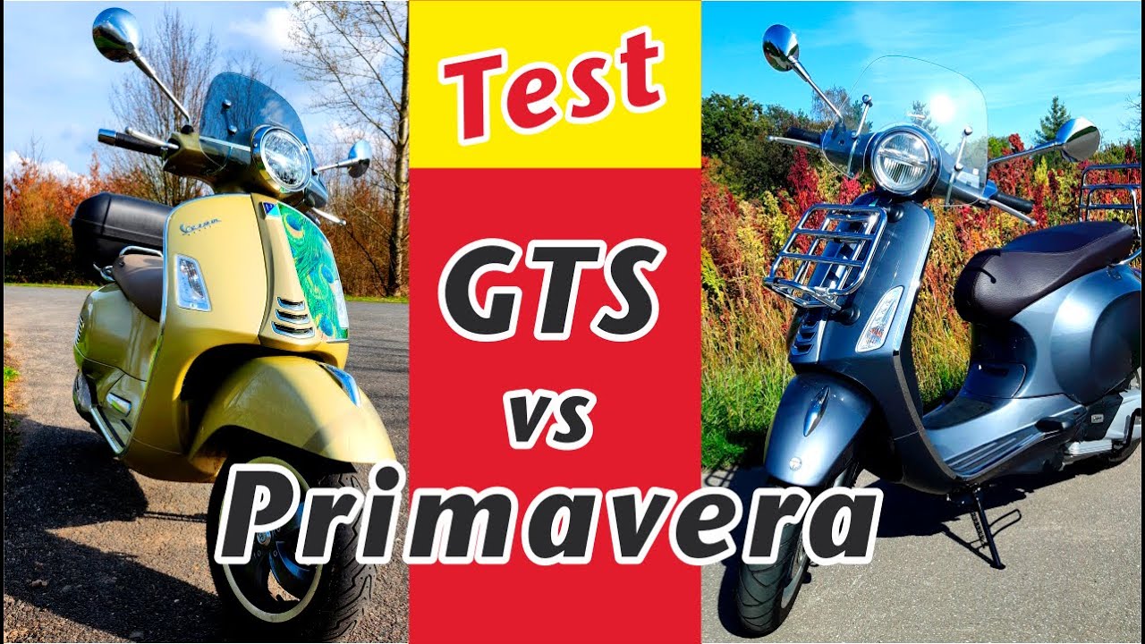 Vespa GTS 300 vs Primavera 125 - Handling-Test