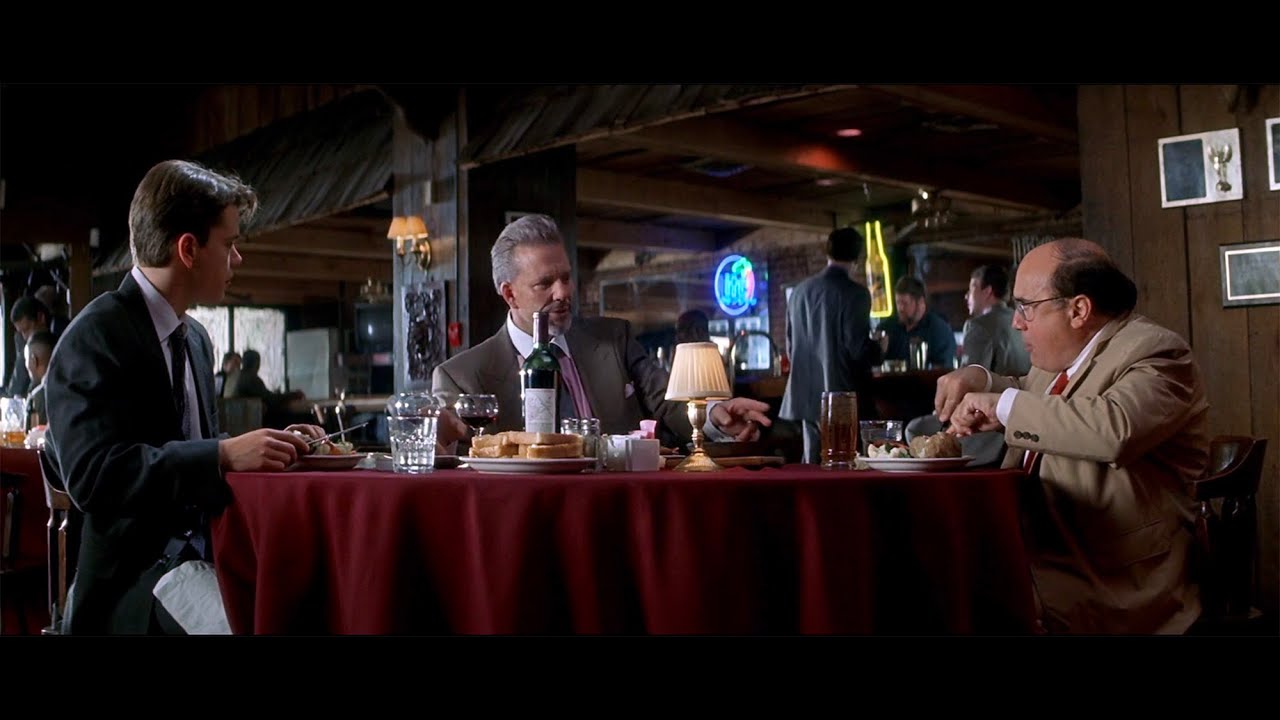 The Rainmaker (1997) - Eating Potatoes & Drinking & Smoking In Restaurant.