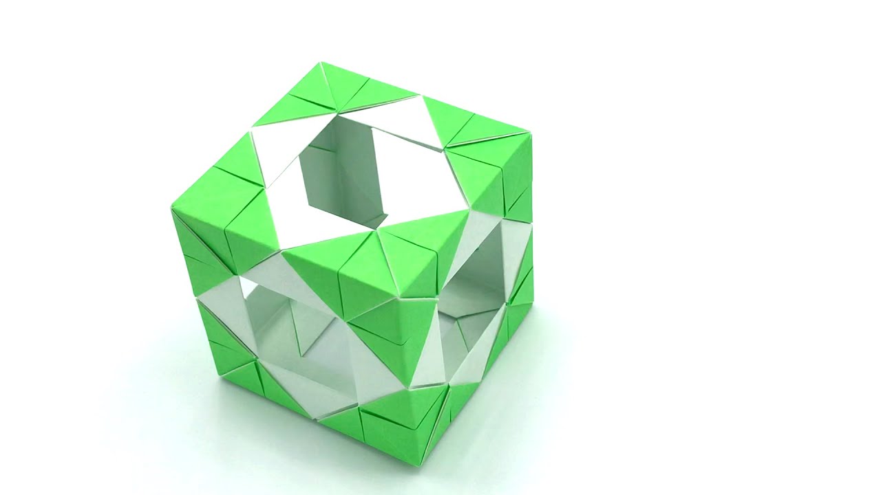 【折り紙12枚】立方体の作り方