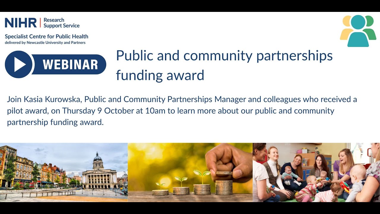 Webinar - Public and community partnerships (PCP) funding award