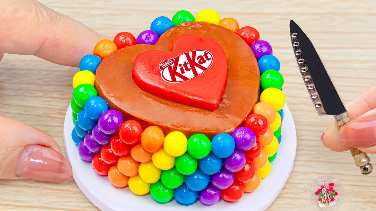 Sweet Kitkat Rainbow Cakes Decorating With Chocolate | 1000+ Satisfying Miniature Raibow Cakes