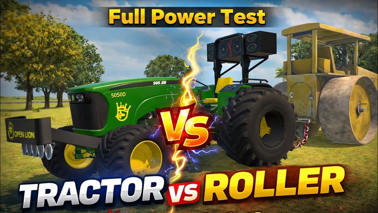 2️⃣ Full Power Test! Tractor vs Roller 🚜💪 | Kaun Jeeta? 