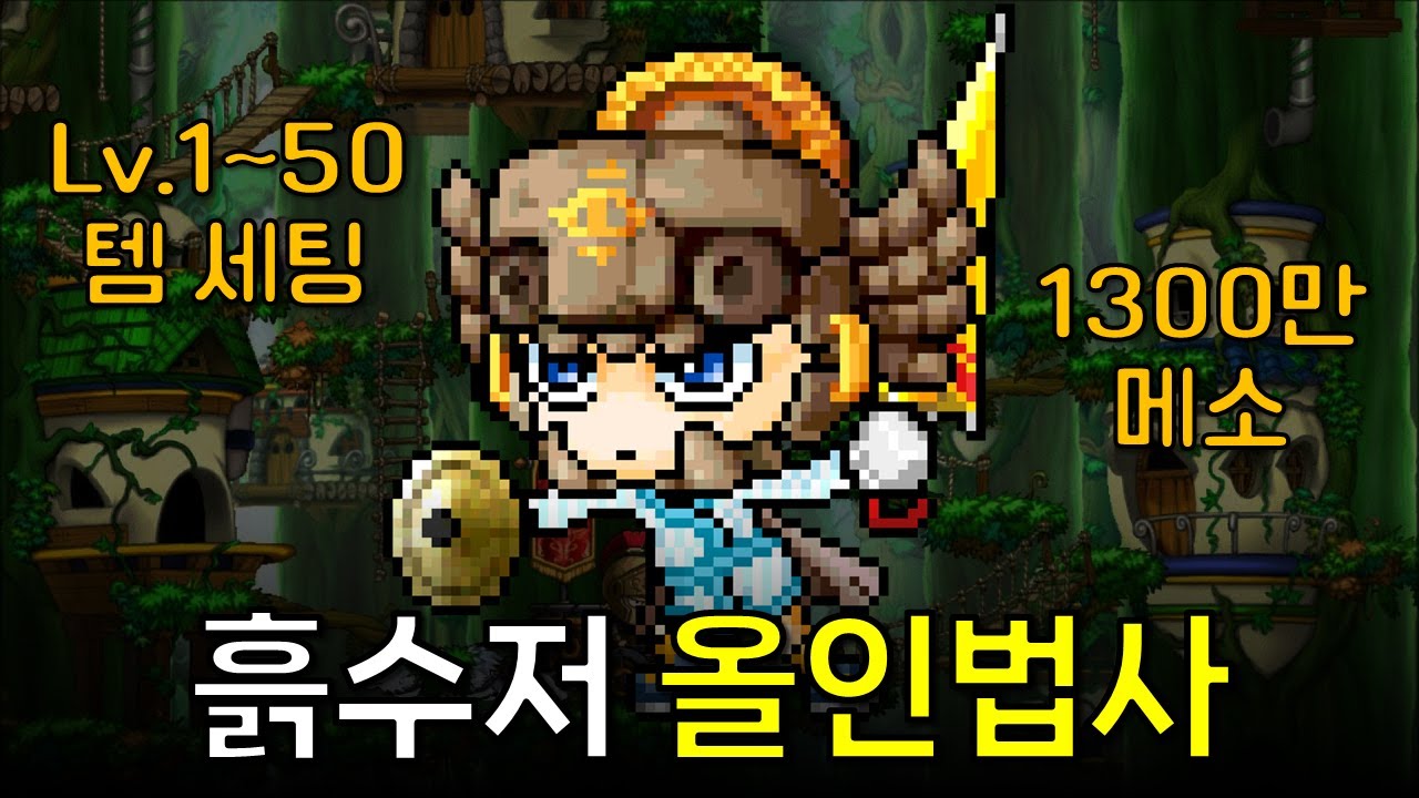Lv.1~Lv.50 올인법사 가성비 템 세팅 [메이플랜드]