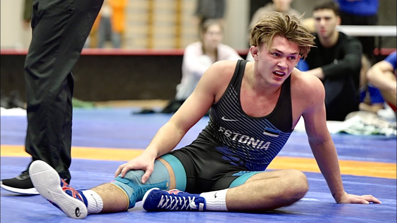 U20 Janno Iljas (EST) vs Max Hristjuk (EST) 77kg final! Greco-roman men wrestling tournament.