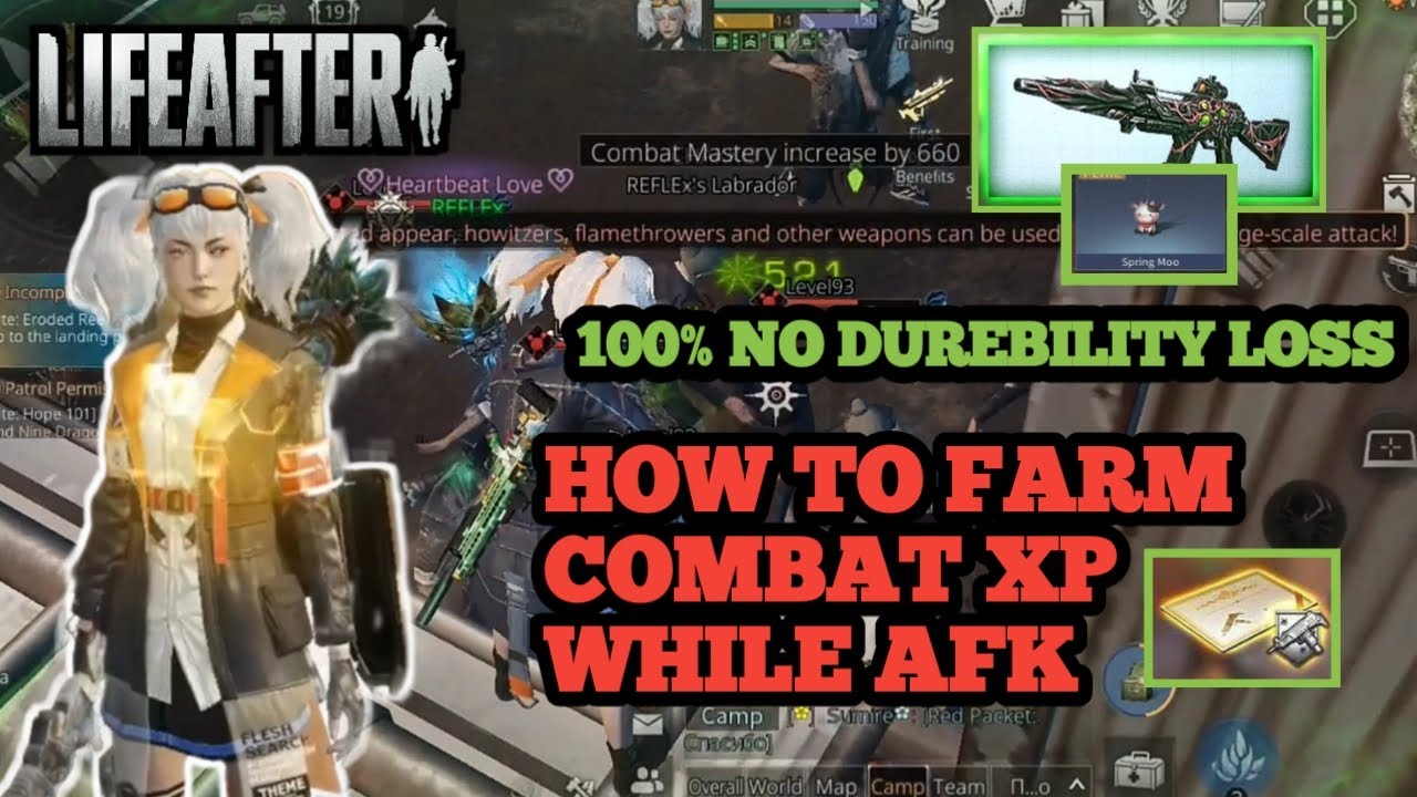 How to farm combat xp while afk in lifeafter
