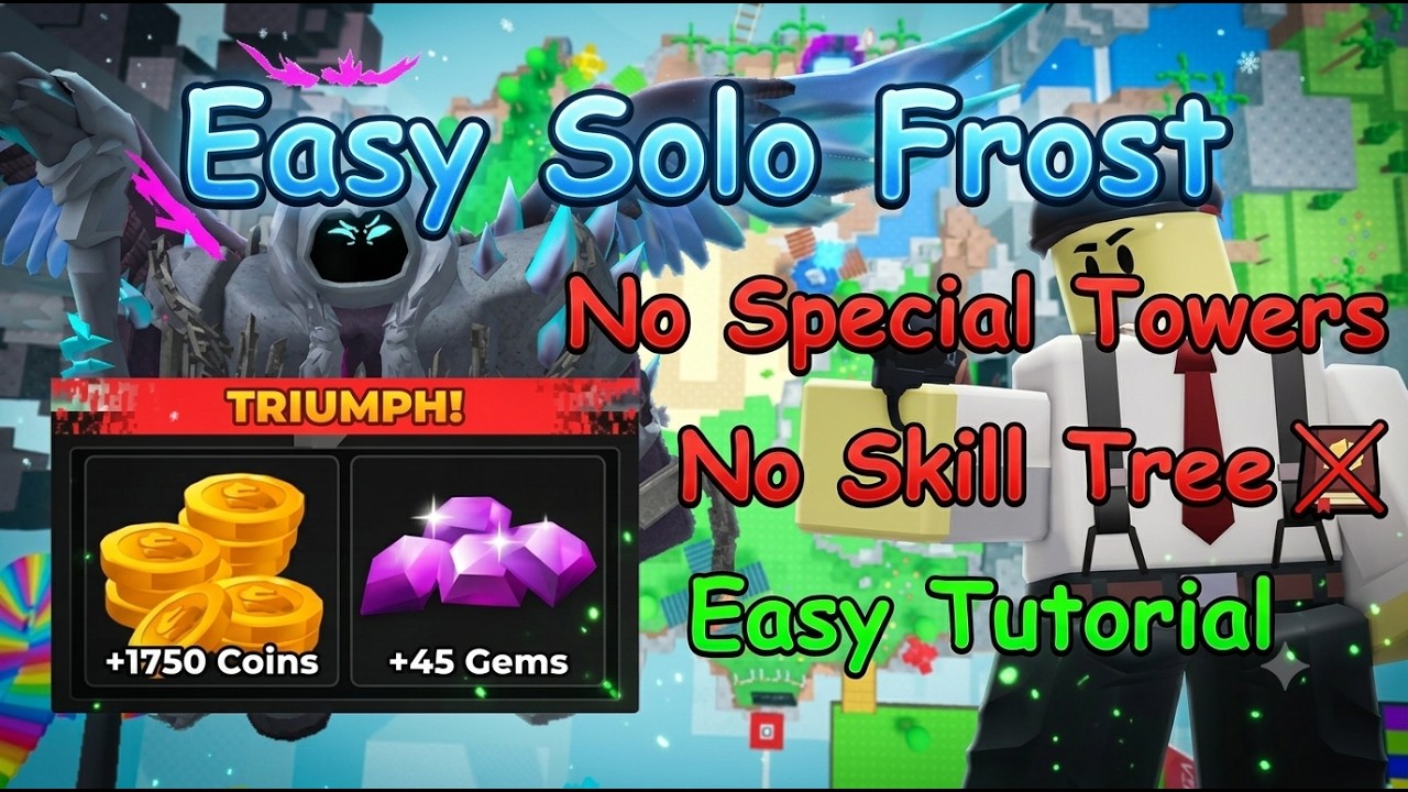 Easy Solo Frost NST No Skill Tree | Tower Defense Simulator