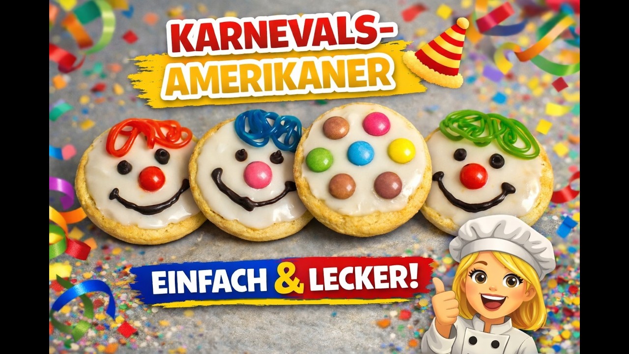 Karnevals-Amerikaner 🎭🍩 – SO bunt hast du sie noch nie gesehen! 😍