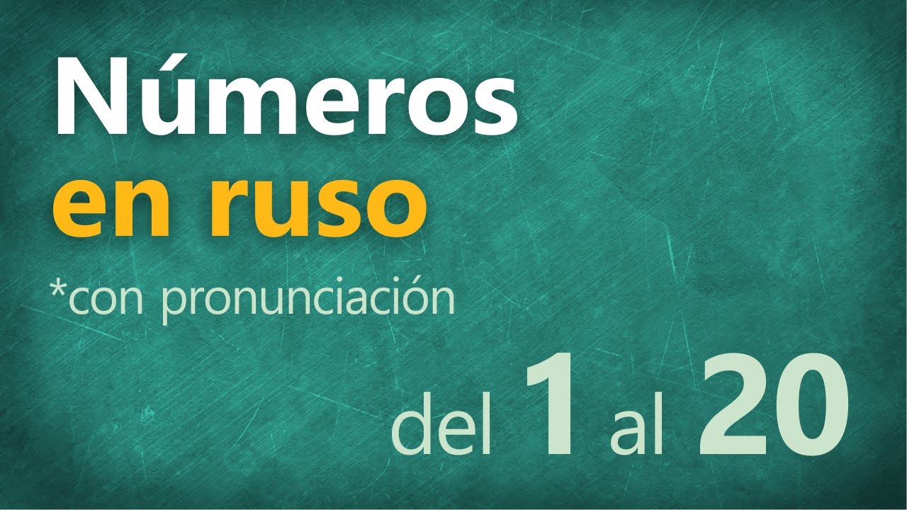 Los Números en RUSO — Ruso básico para los principiantes