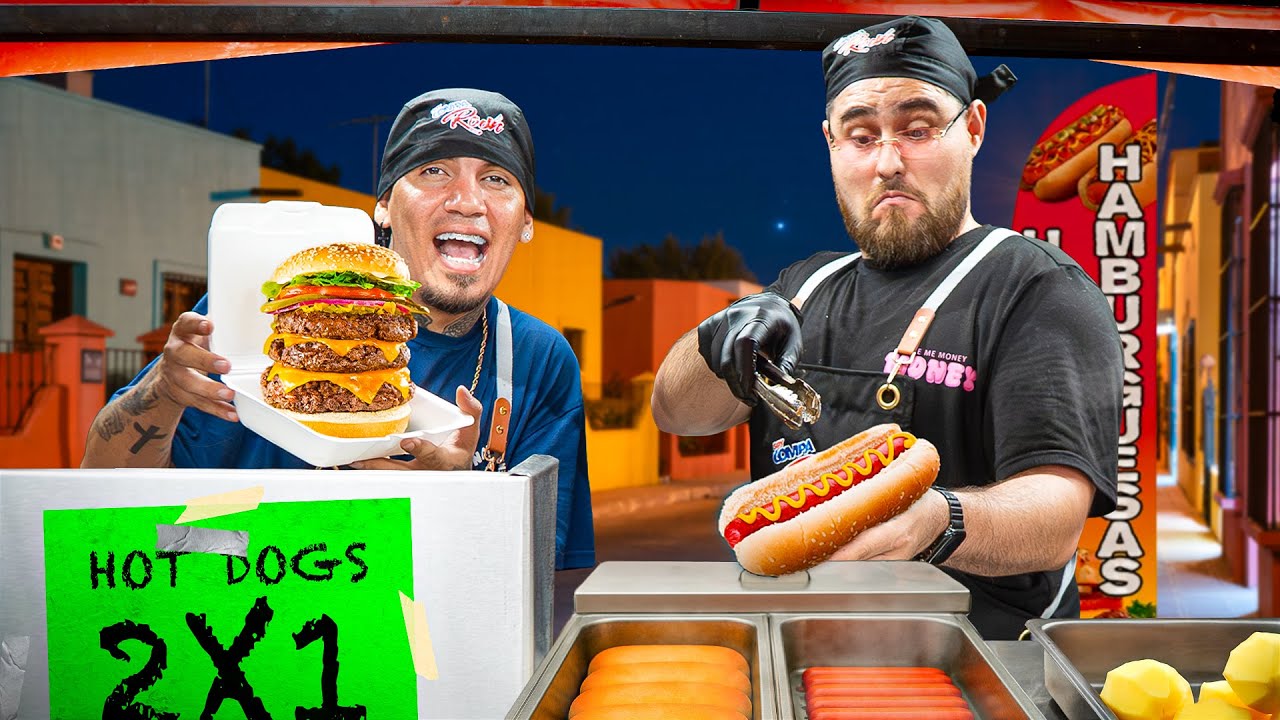 DEJAMOS YOUTUBE por un D&Iacute;A para VENDER HOT DOGS 🌭🤣