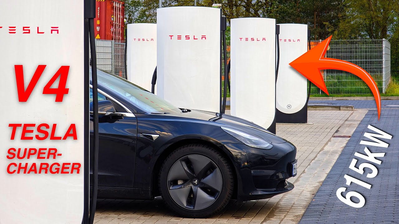 Neue TESLA V4 Supercharger in Deutschland getestet
