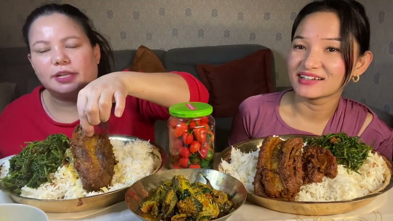 काईलीको कोसेली बेथेको साग,अन्तरिको कोसेली pork belly fry सॅंग गजपले mukbang गरियो