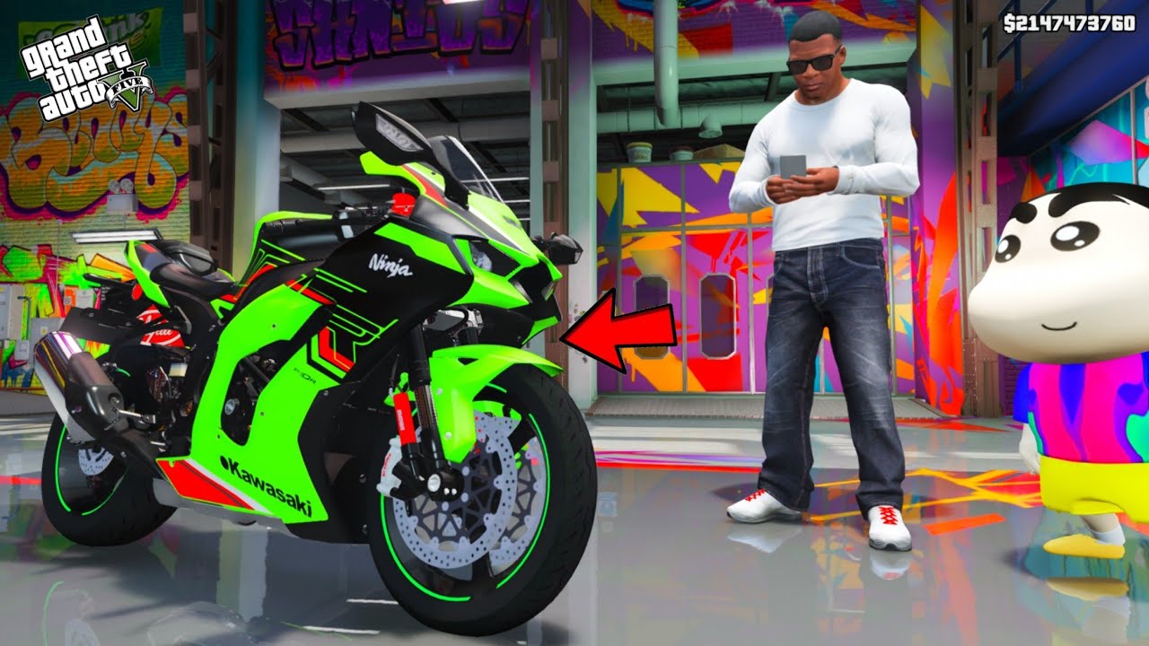 Franklin & Shinchan Buy Ninja ZX10R BIKE in Gta 5 | Gta V Gameplay