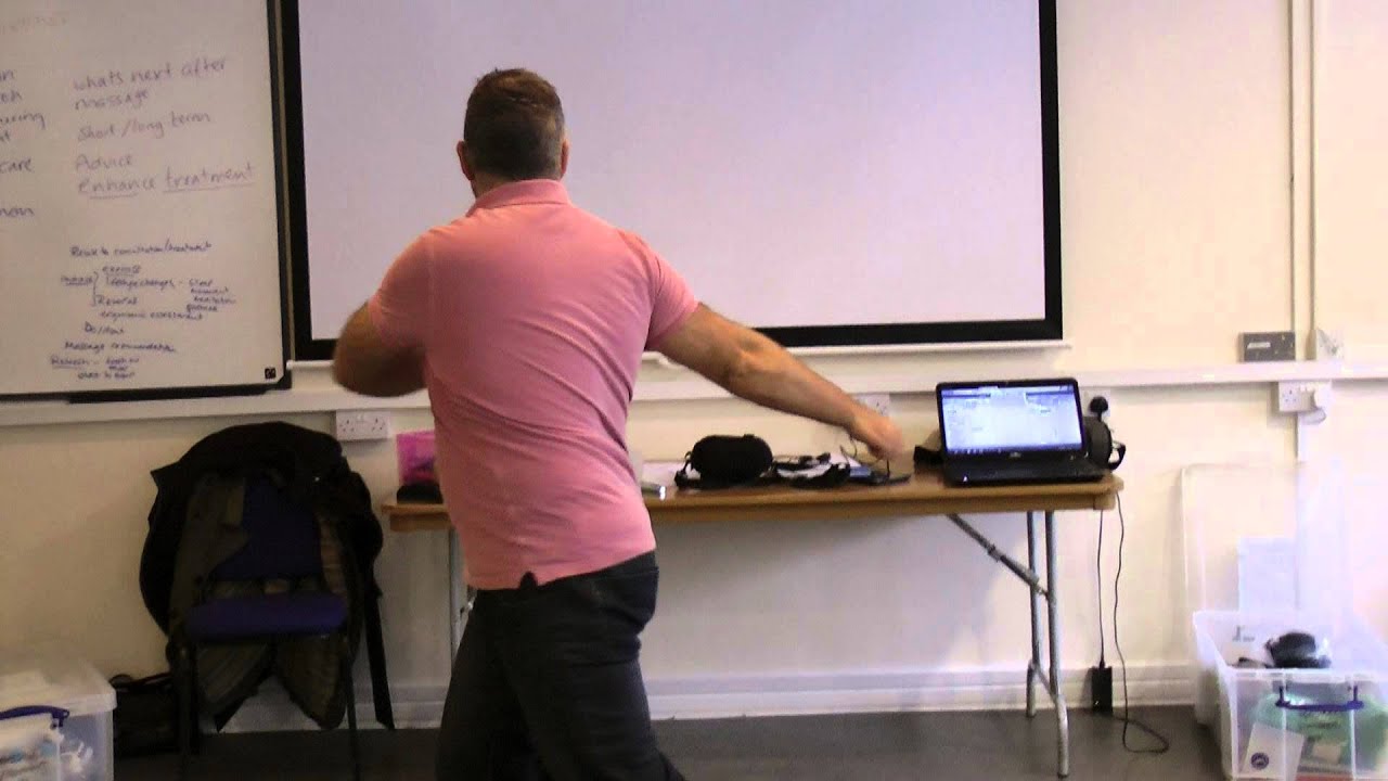 Spinal rotation warm up  standing