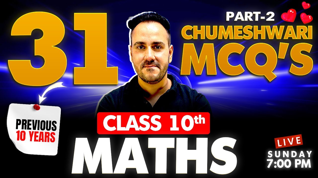 31 Most Important MCQs of Class 10th Maths Board Exam with Ushank Sir | Complete Syllabus Revision
