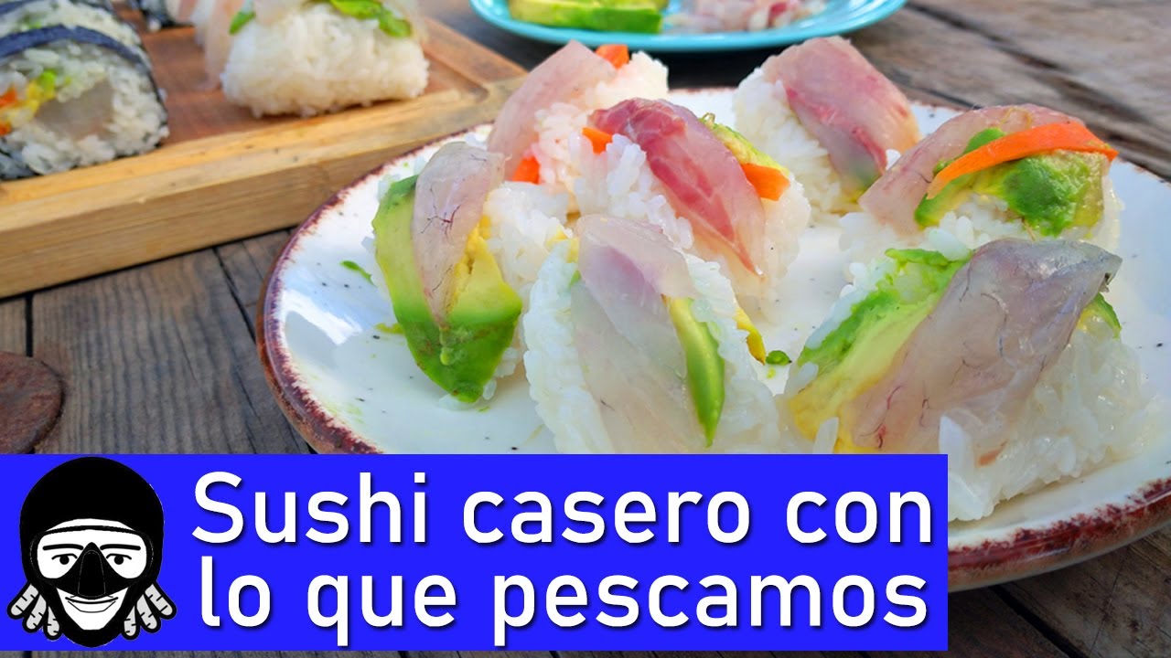 SUSHI Casero. Receta fácil! : PESCA SUBMARINA para comer #1