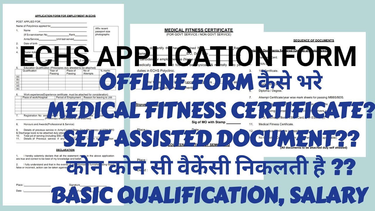 ECHS APPLICATION FORM KASE BHARE ||OFFLINE FORM KASE BHARE ||ECHS APPLICATION FORM ||IMPORTANT POINT
