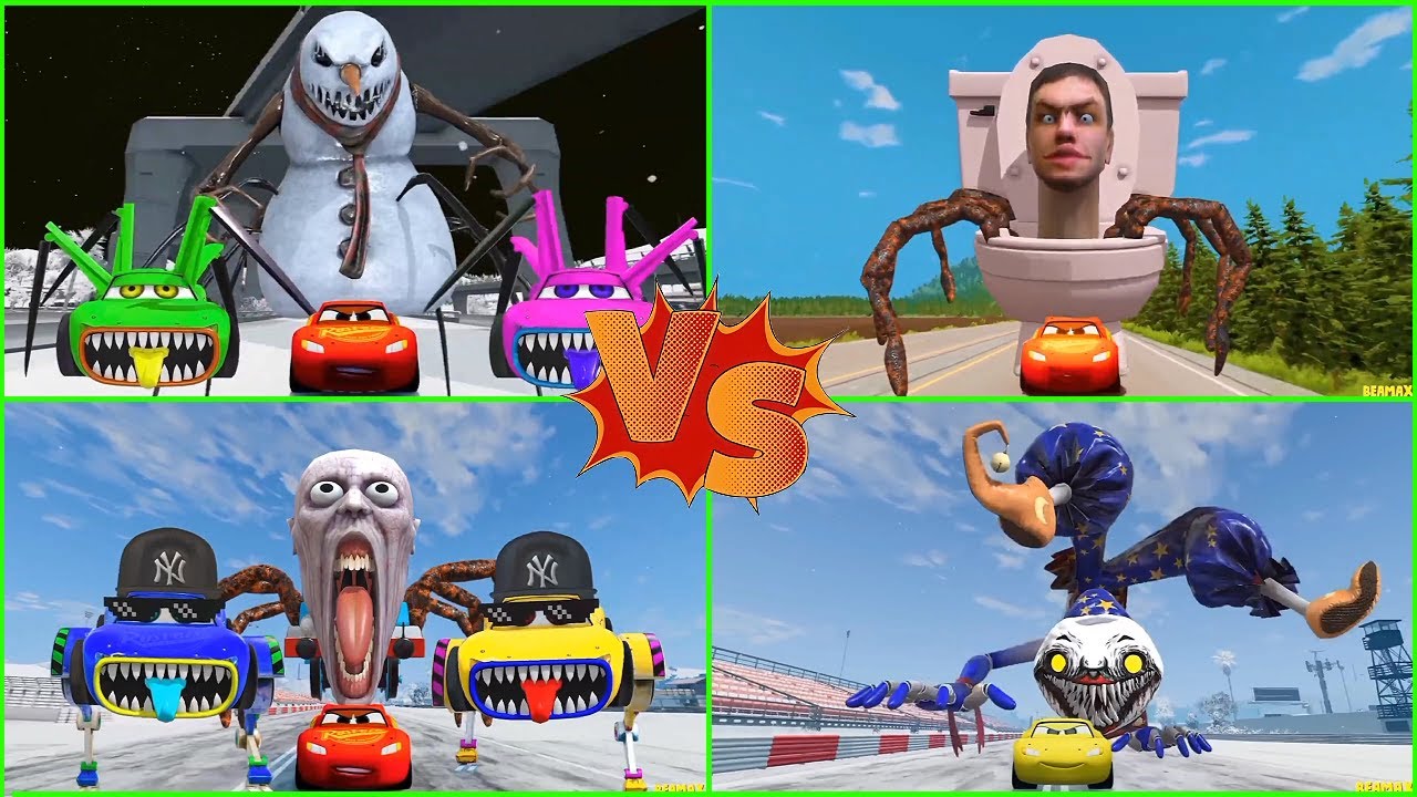 ULTIMATE CAR BATTLE! 🚗🔥 McQueen Eater vs Mega Monster Trucks | GTA 5 FIGHT