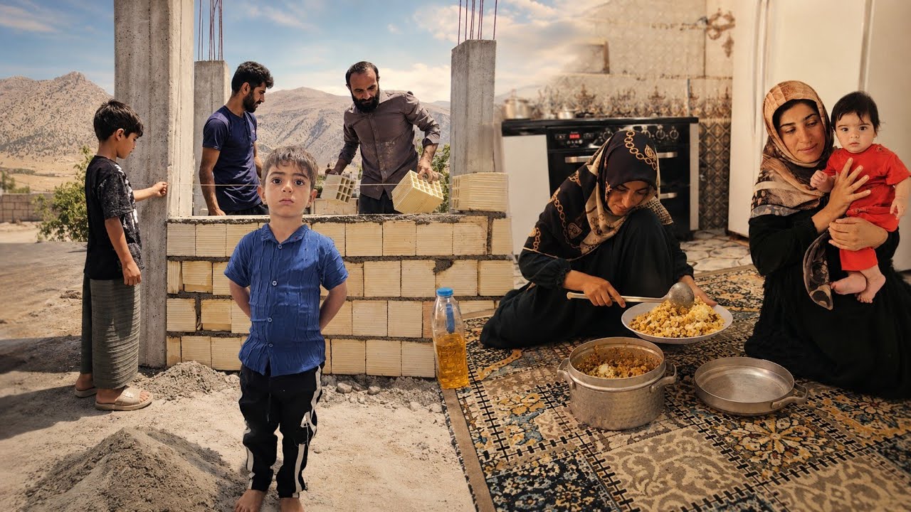 From the construction site to the warm table; a real day with Saleh and Sadri ❤️🏡