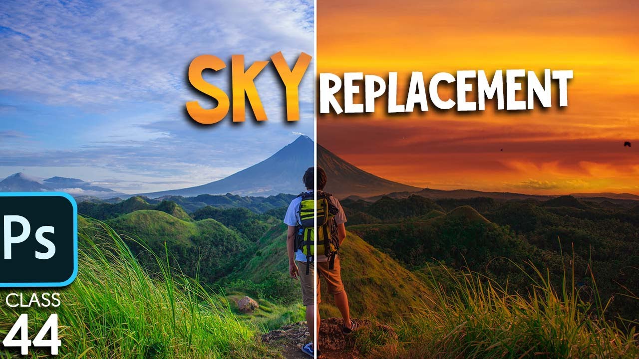 Sky Replacement in Photoshop CC | Edit Part-8 | Class 44 in Hindi/Urdu