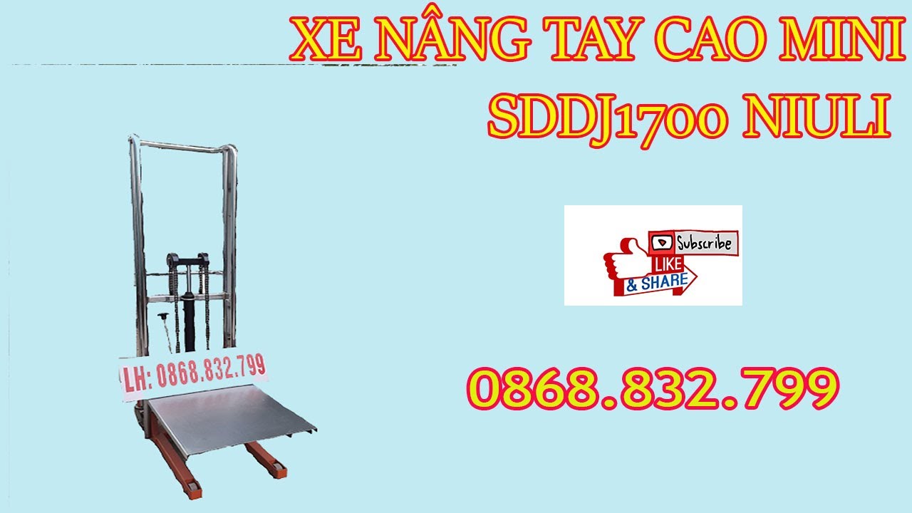 Xe nâng tay cao mini SDDJ1700 Niuli 400kg nâng cao 1,7m | 0868832799