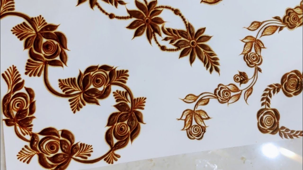 Different type of flowers and vines| khafif mehndi designs|Arabic mehndi designs|Dubai mehndi design