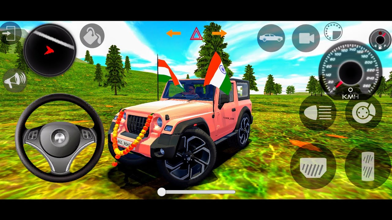Modified Mahindra Thar😈Games: Indian Blue Thar (Gadi Wala Games) Car Game Android Game#2025