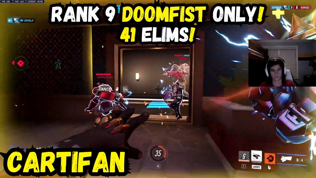 RANK 9!🛡️ CARTIFAN INSANE TOP 500 DOOMFIST GAMEPLAY - RIALTO  - OVERWATCH 2 SEASON 13