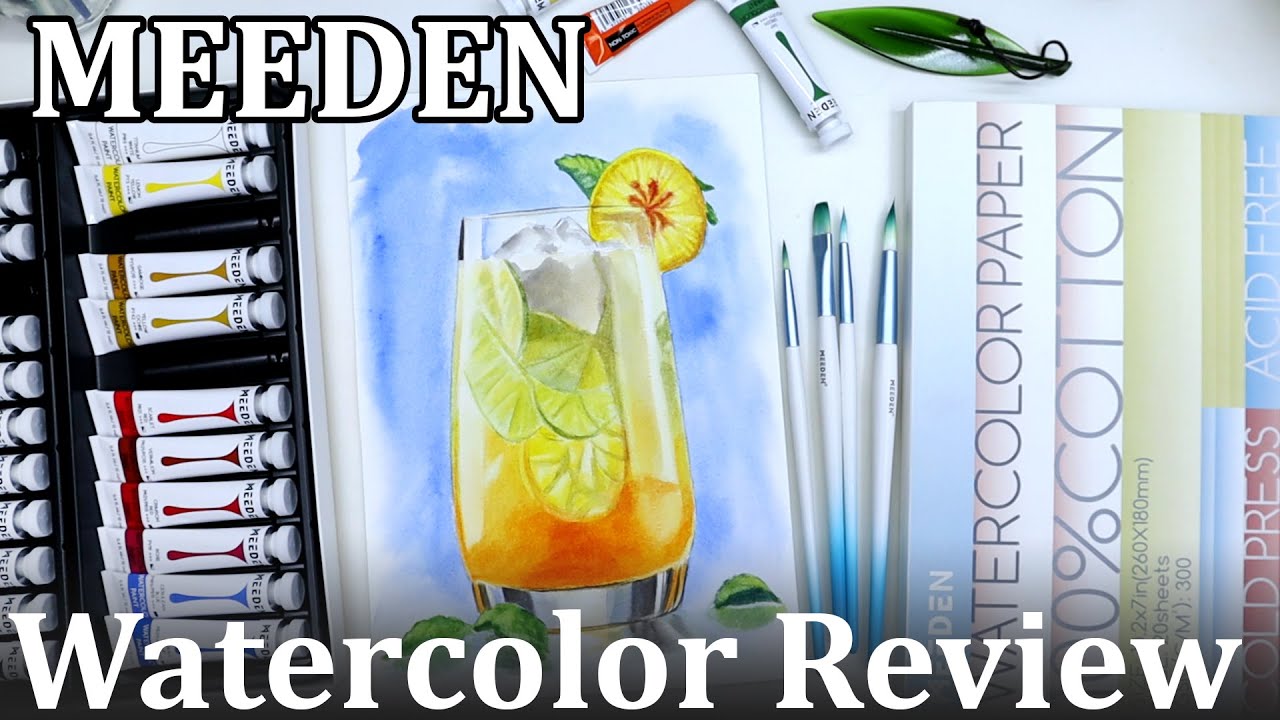 Playing with the MEEDEN watercolor and 100% cotton paper // Review and painting demo