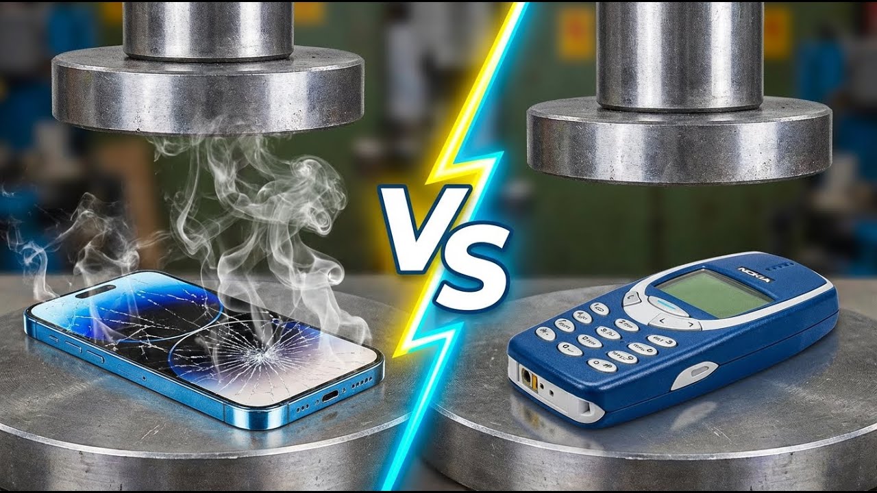 iPhone 17 Pro Max vs Nokia 3310!  Hydraulic Press Compilation