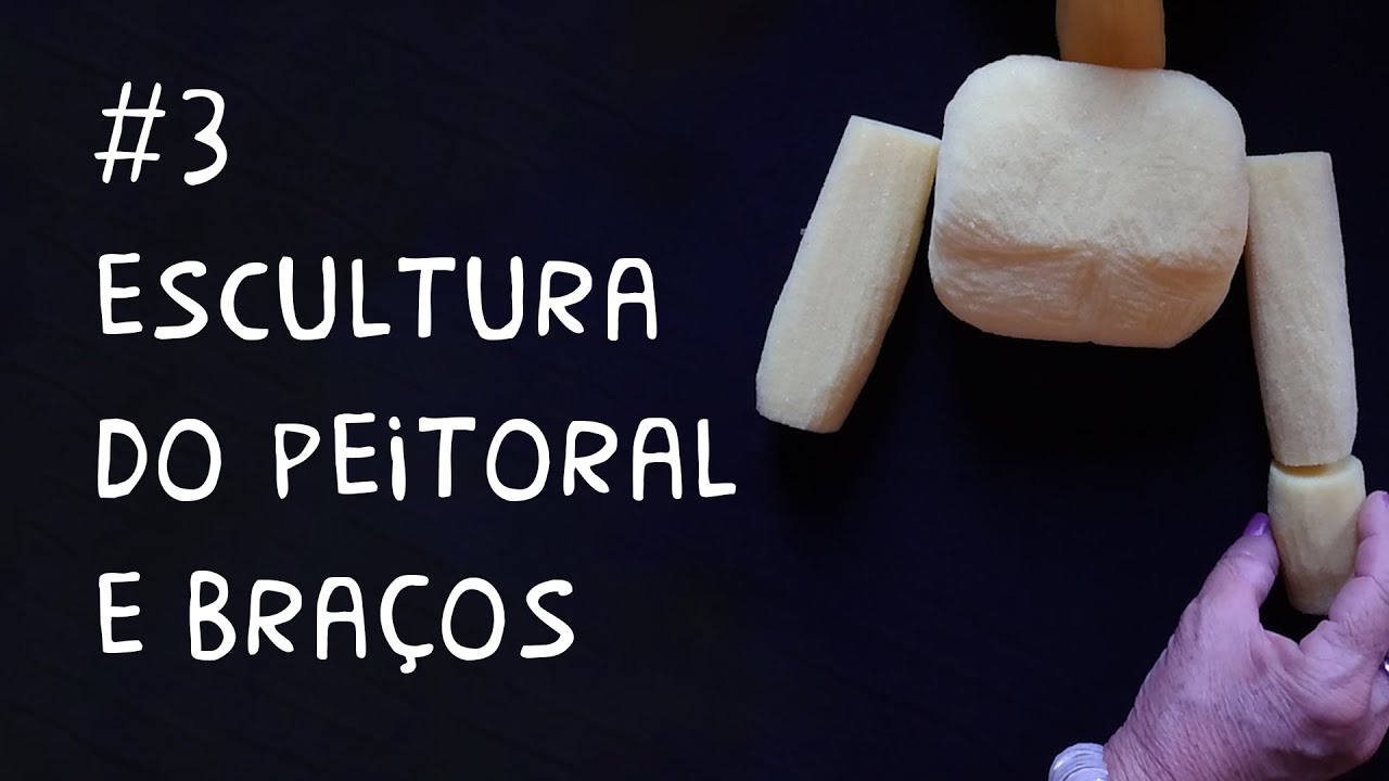 Criação de um boneco de espuma - #3 Escultura do peitoral, braços e antebraços