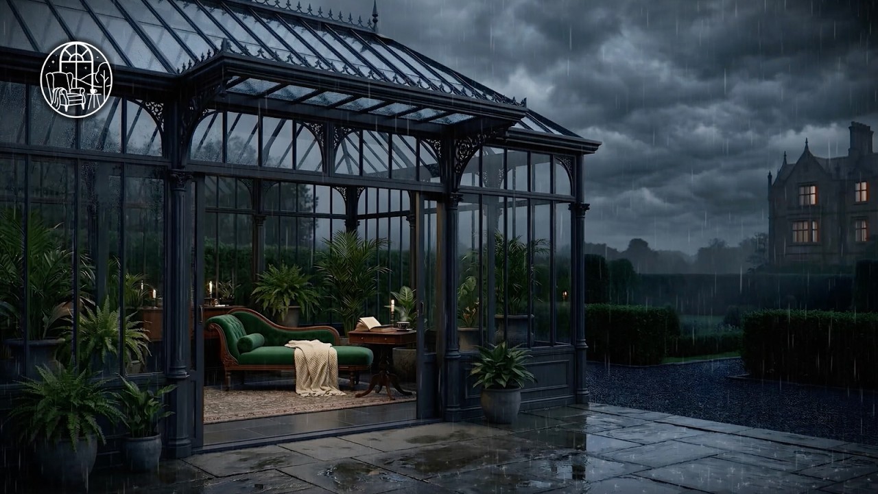 Heavy Rain on Conservatory Glass Roof | Sleep Safe (No Thunder, No Music) | 3 Hours