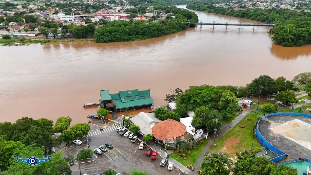 Imagens de hoje sexta-feira 13 do Rio Araguaia em Barra do Garças MT 13/02/2026