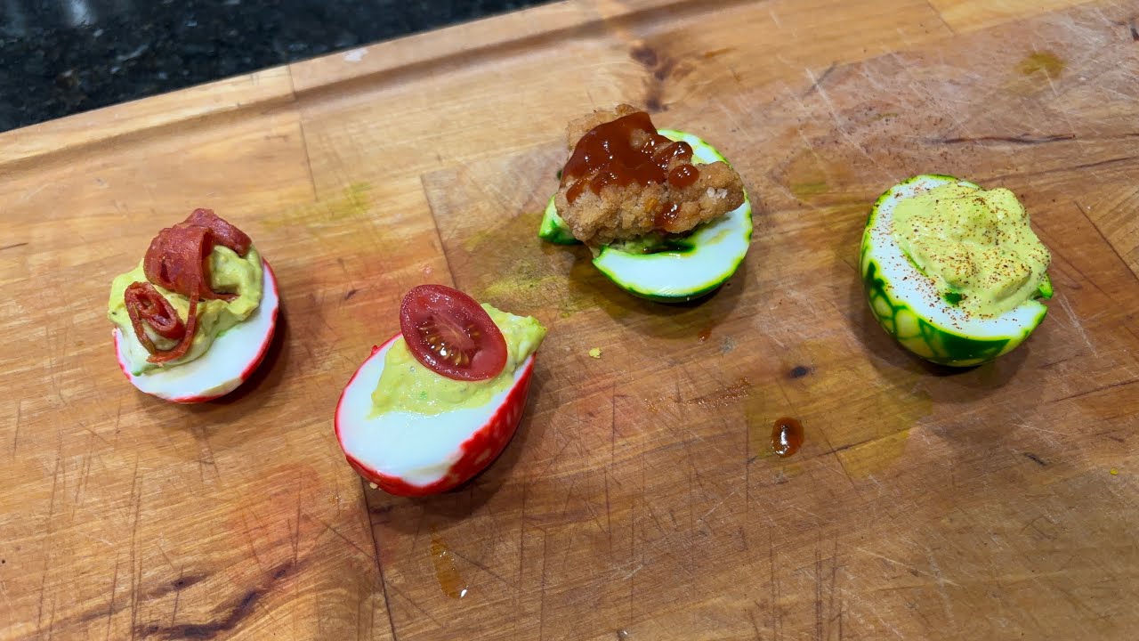 Dragon-Inspired Deviled Egg Flights #eggs #food #foodie #snack #dragon