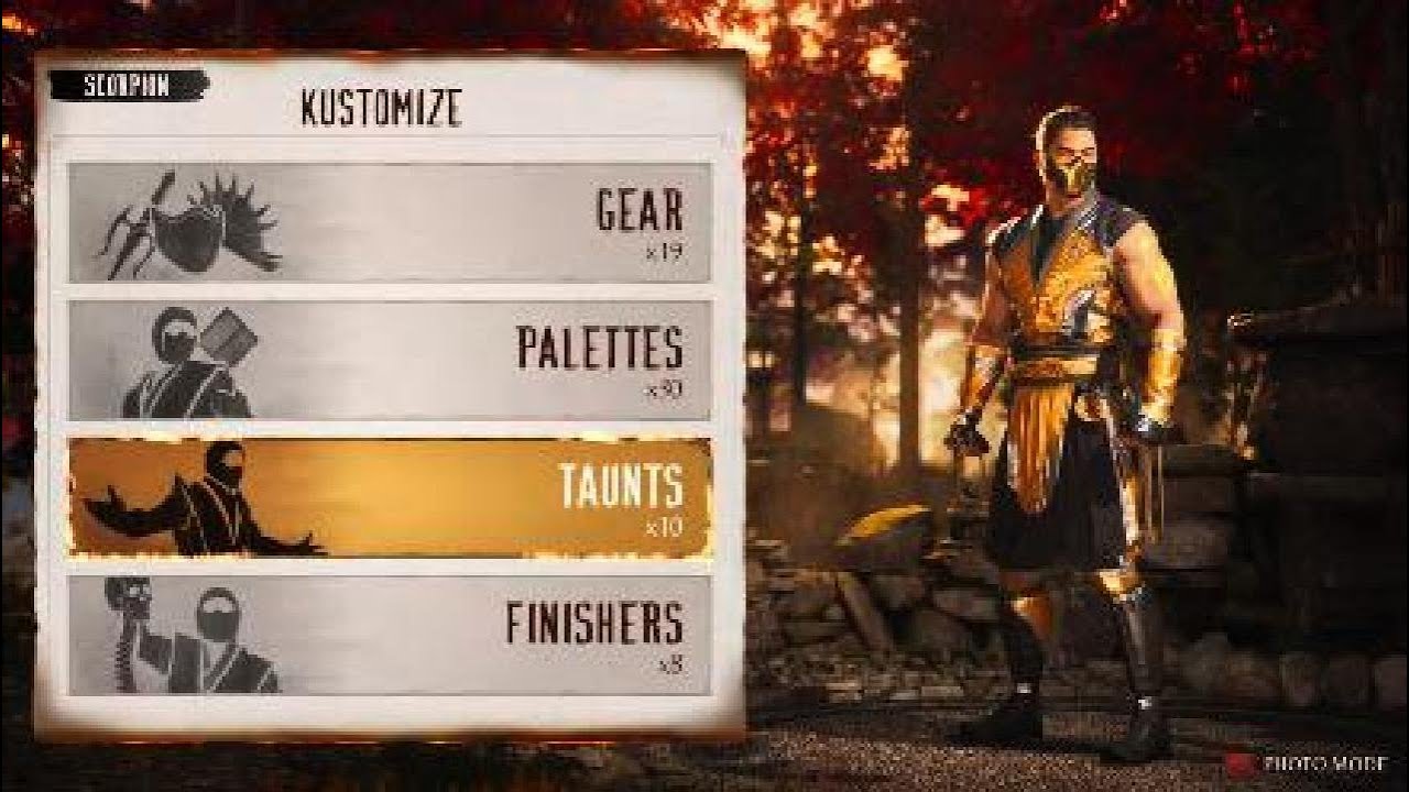 MK1 - All Scorpion Taunts