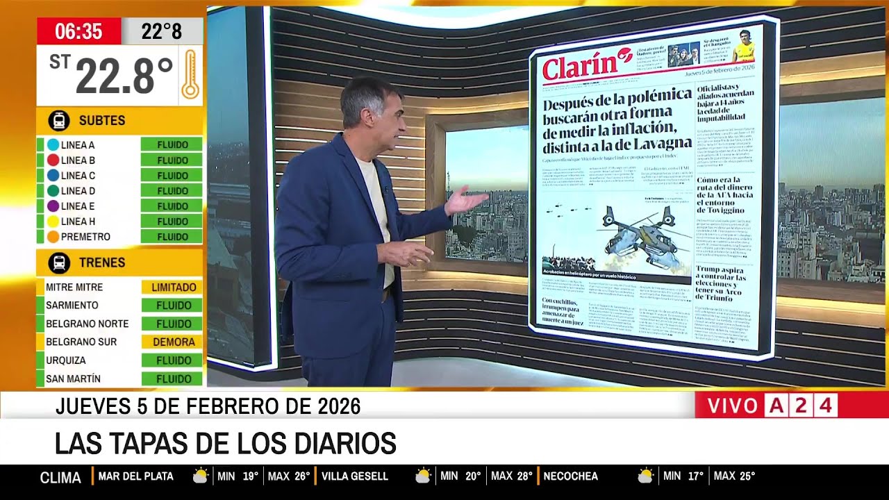 📰 DIARIOS DÍA 5/2: INFLACIÓN + AVANZA REFORMA LABORAL + BUSCAN OTRA FORMA DE MEDIR LA INFLACIÓN