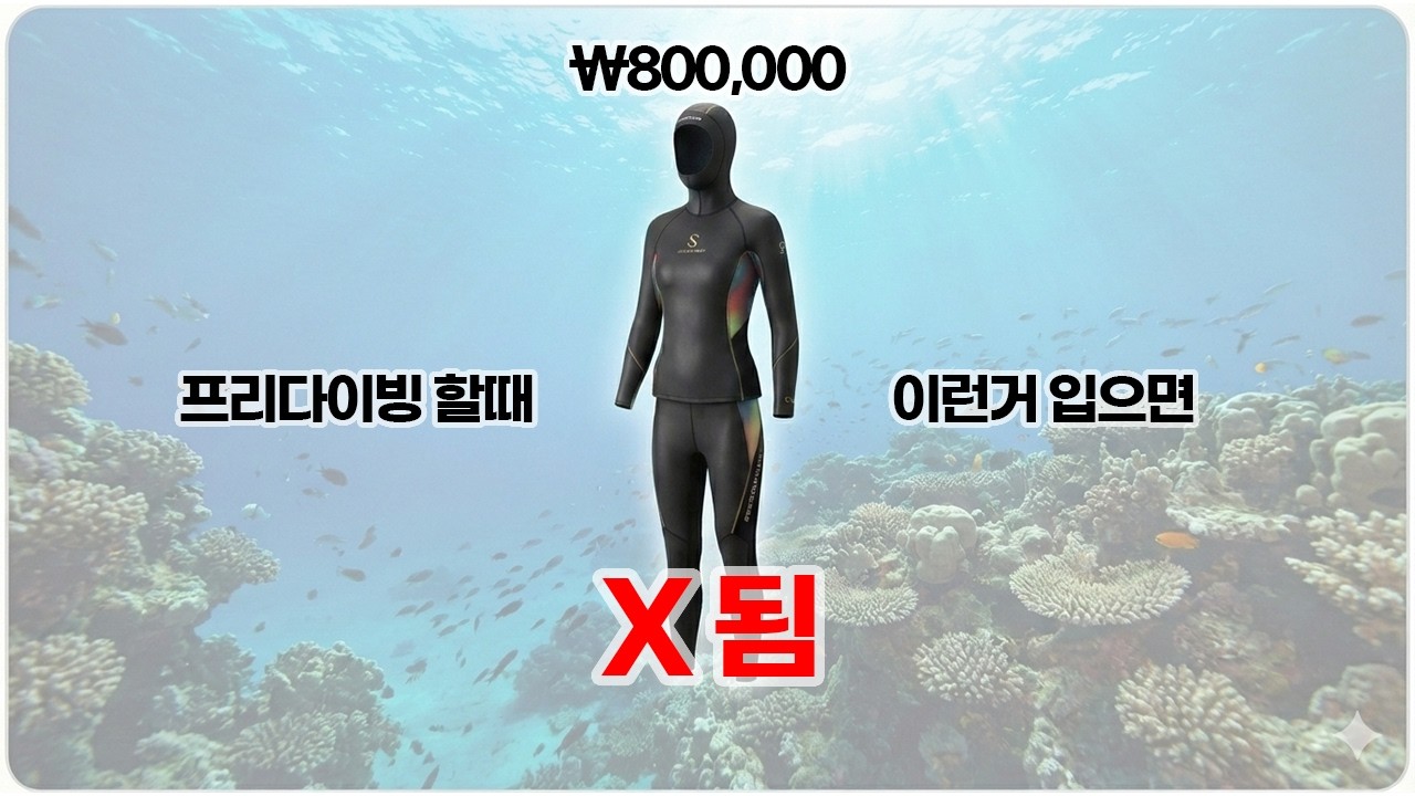 프리다이빙 슈트, 모르고 사면 80만원이 똥💩으로 변합니다.