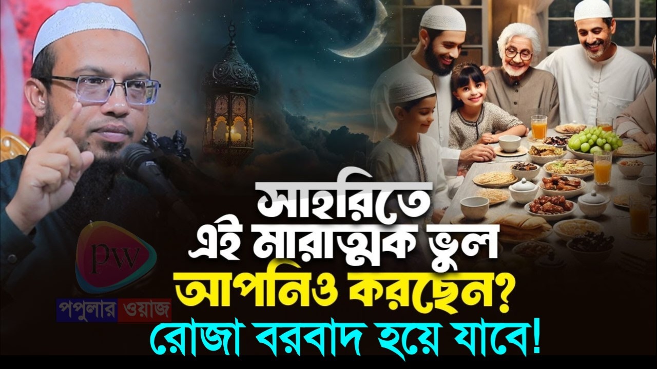 সেহরিতে এই মারাত্মক ভুলটি কখনই করবেন না! রোজা বাতিল হয়ে যাবে। আহমাদুল্লাহ।Mar 520269:30 PM