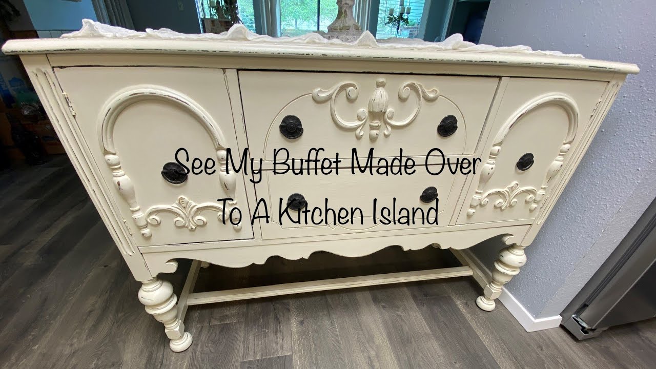 HOW I MADE MY BUFFET INTO A KITCHEN ISLAND