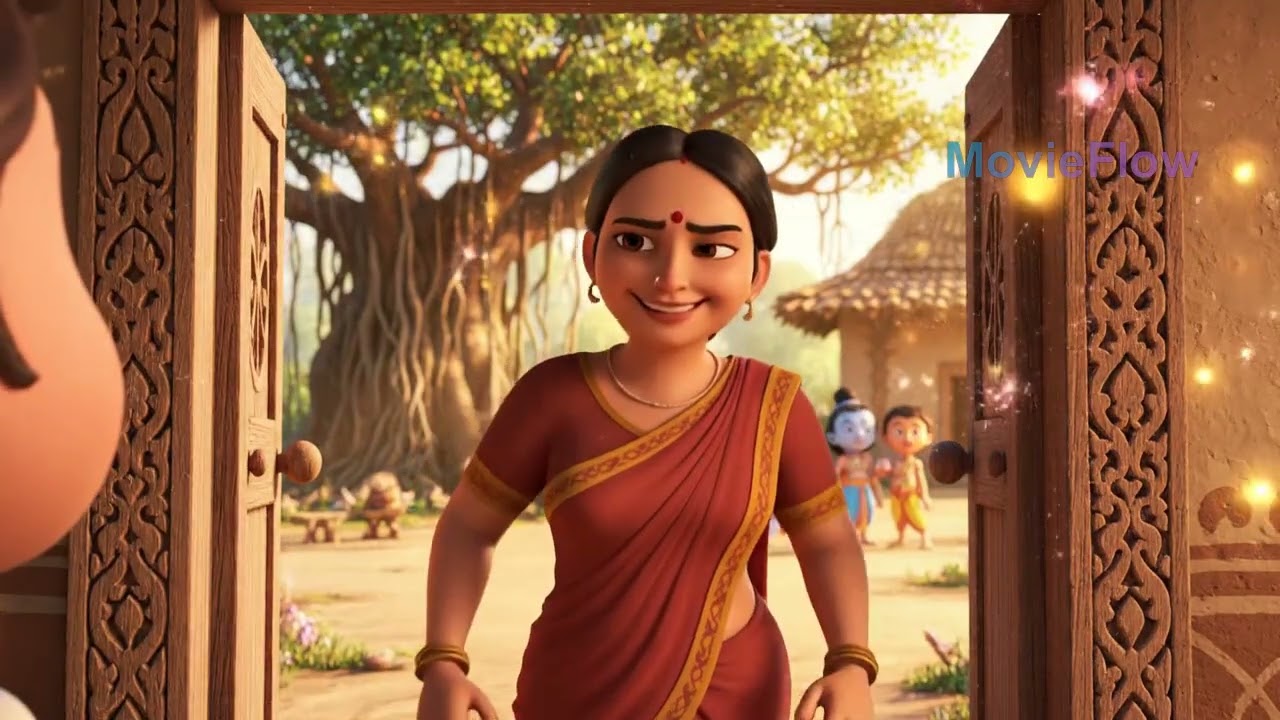 Chikki and Little Krishna's Butter Magic 🦚🍯 | माखन चोर कान्हा | Hindi Stories for Kids
