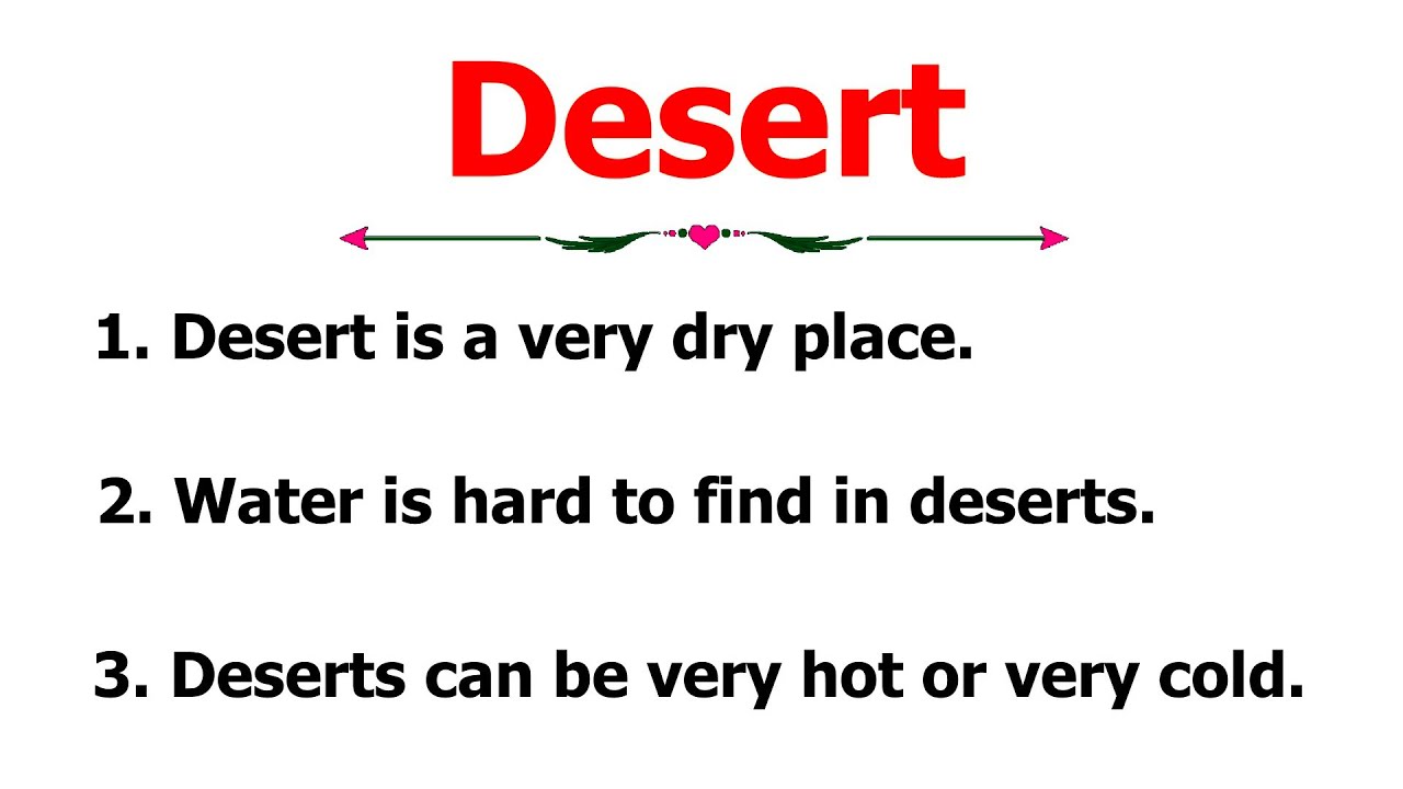 10 Lines Essay On Desert | 10 Easy Sentences About Desert In English | Essay On Desert