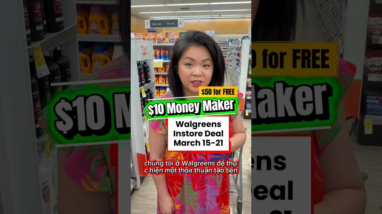 $10 money maker. $50 for free #Walgreens instore Deal March 15-21 #couponing #deals #save #fyp
