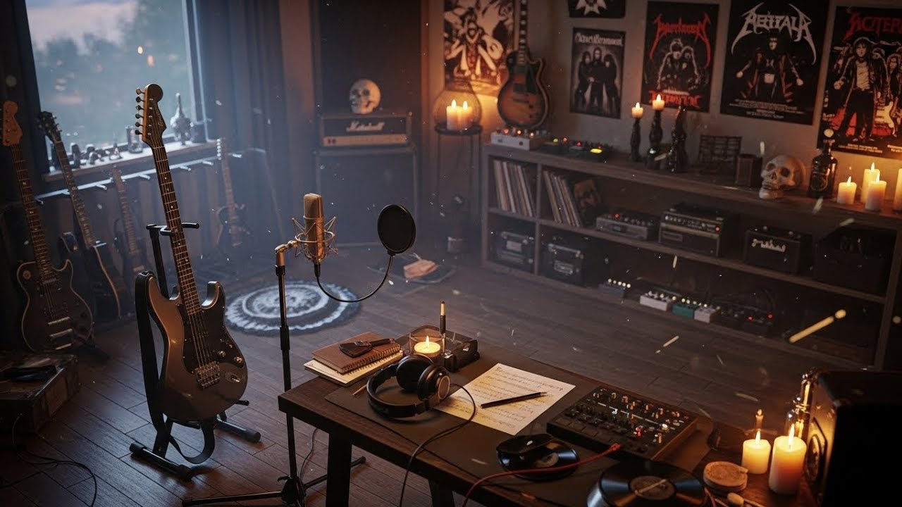 Lo-Fi Metal 🕯️🎸 Heavy Chill Beats for Deep Focus & Study