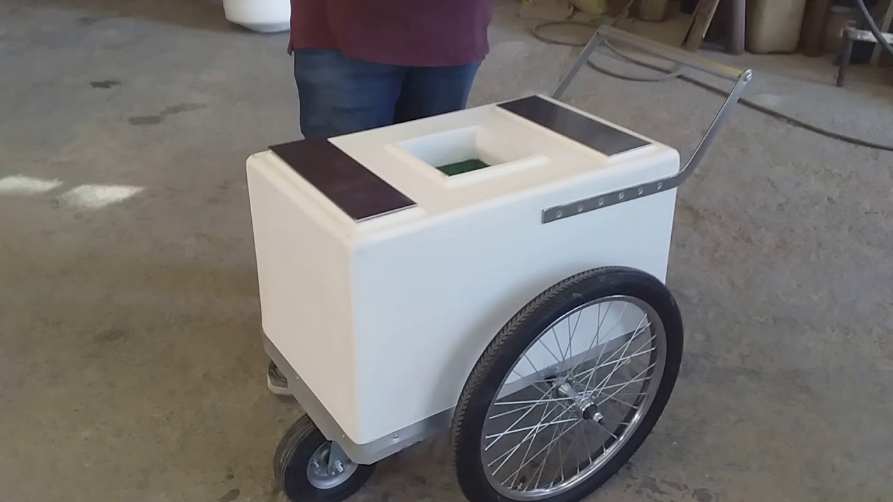 Carrito de paletas con llantas de bicicleta