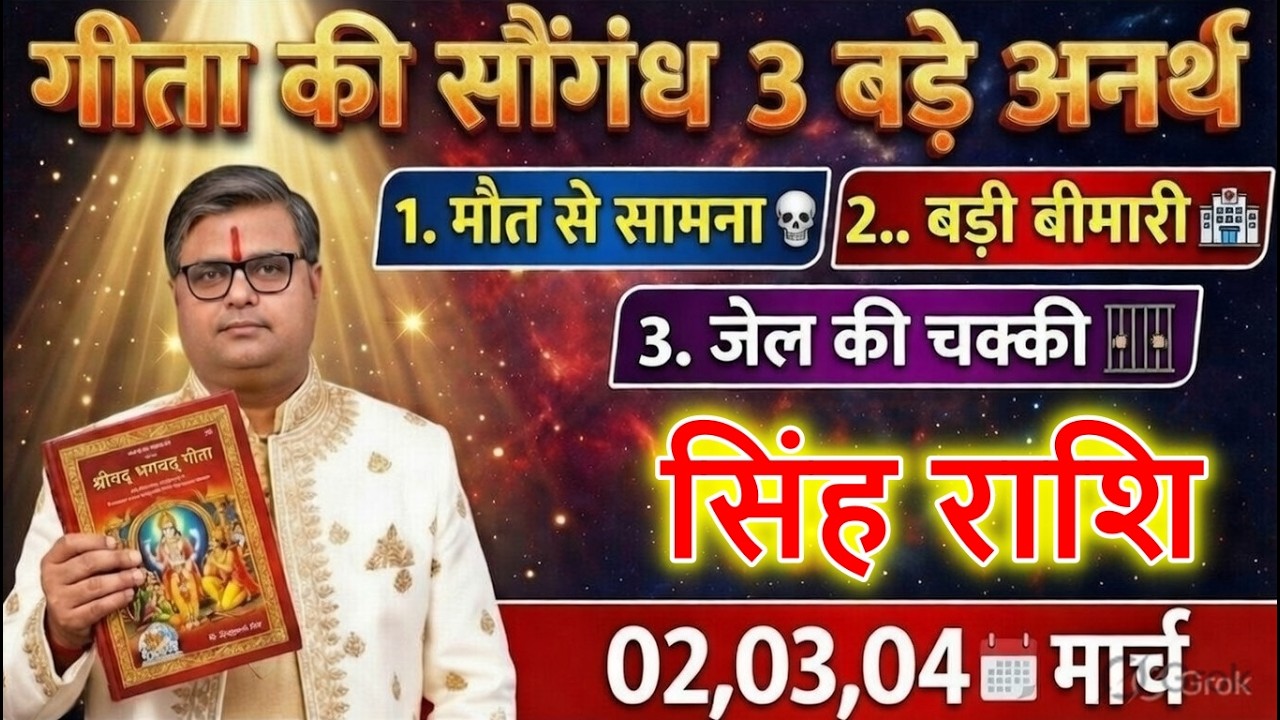 सिंह राशि  28 फरवरी 1 मार्च गीता की सौगंध मार्च में 3 बड़े अनर्थ होंगे सावधान@sinhbharti7321